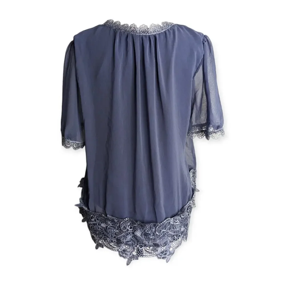 Pretty Angel lace & chiffon blouse - Picture 2 of 8